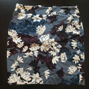 Loft Floral work skirt